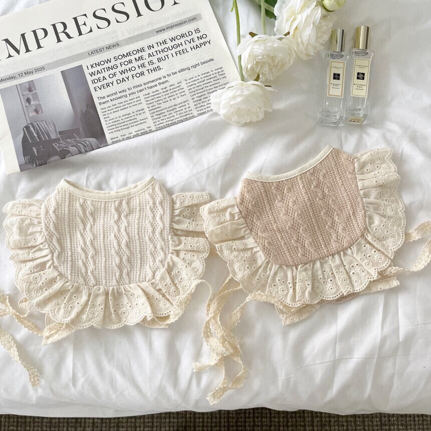 《予約》PP0031 baby bib lace poncho