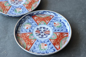 大聖寺伊万里 色絵 花鳥文 小皿/Daisho-ji Imari small plate