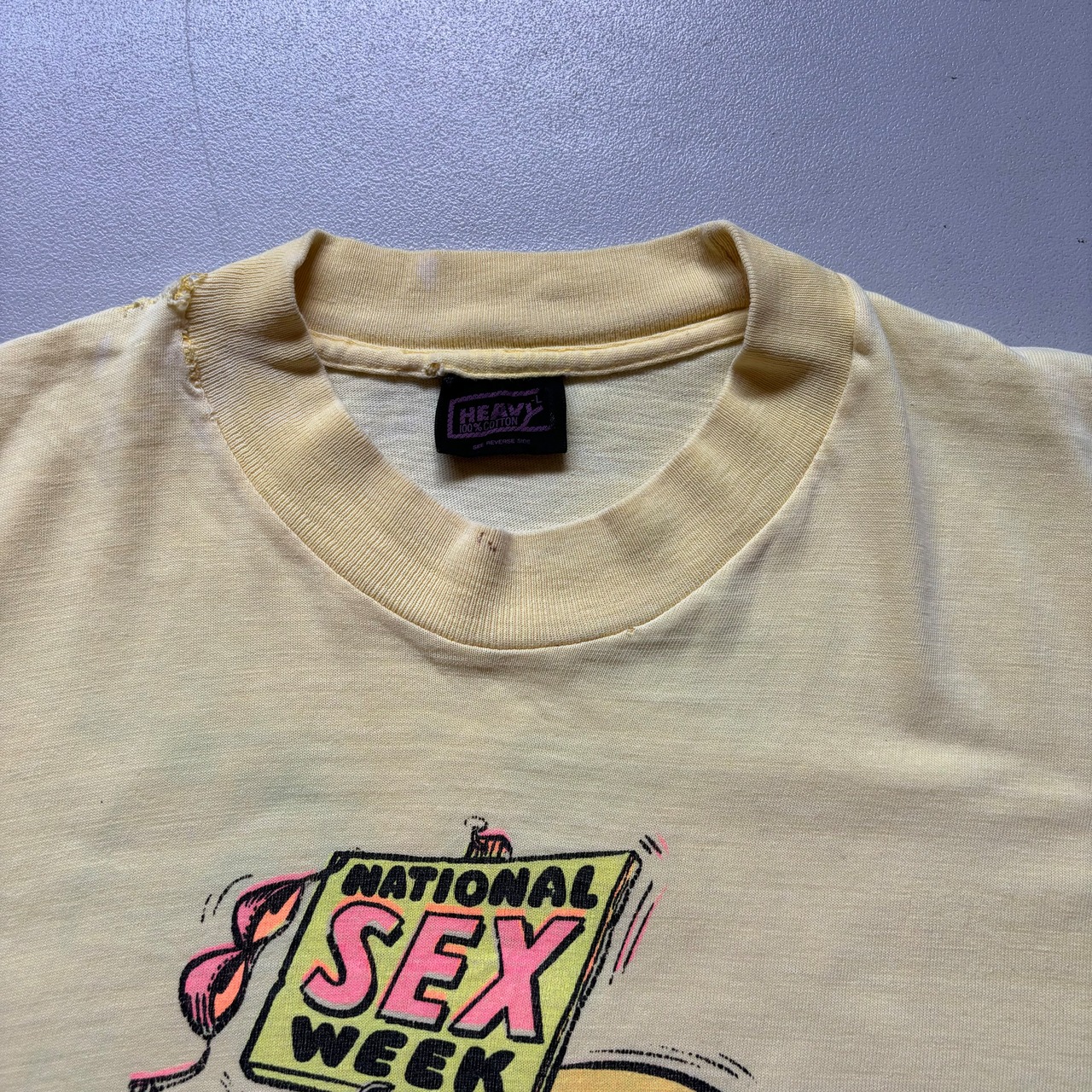 70s national sex week T-shirt “size L” 70年代 エロT 半袖 Tシャツ 