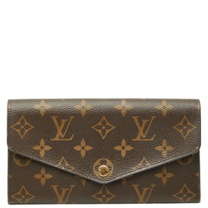 ルイ ヴィトン モノグラム ポルトフォイユ サラ 長財布 M62234 ブラウン フューシャ PVC レザー レディース LOUIS VUITTON 【中古】