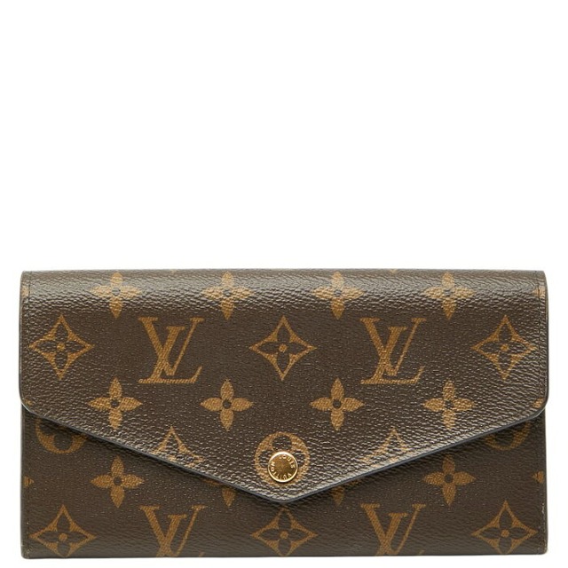 ルイ ヴィトン モノグラム ポルトフォイユ サラ 長財布 M62234 ブラウン フューシャ PVC レザー レディース LOUIS VUITTON 【中古】