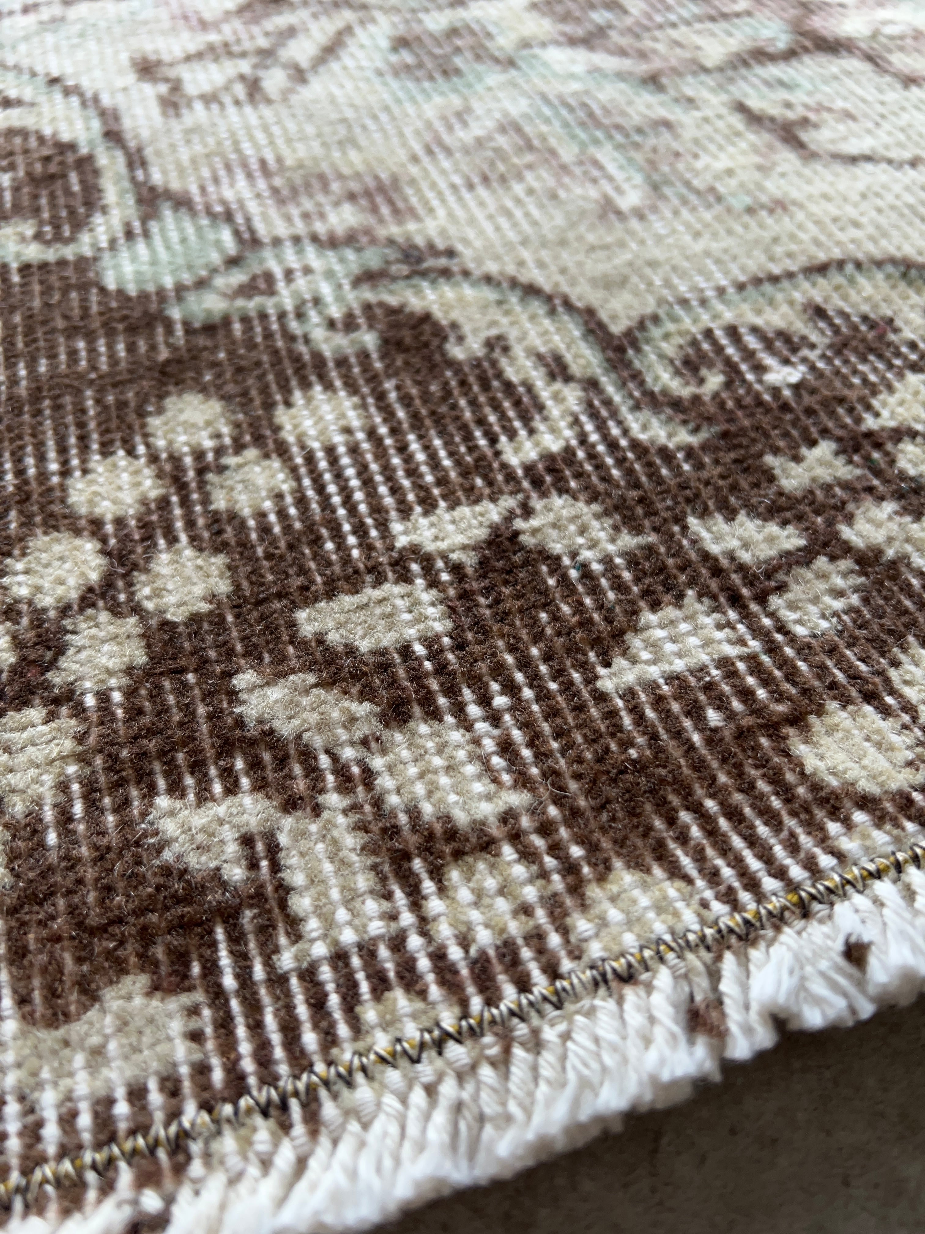 ＊ヴィンテージラグ トルコラグ ラウンドラグ Vintage rug 20 ＊ Vintage rug〈Brown Medalion〉203×112/ヴィンテージラグ トルコラグ