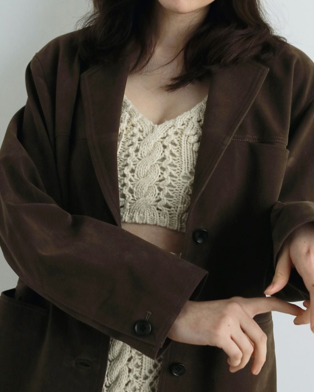 anuke アンヌーク Eco Suede Jacket 62520102 | ANERCA & L.I.V