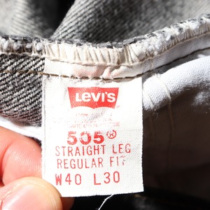 極美品 40×30 Levi’s 505 先染め USA ブラックデニムパンツ