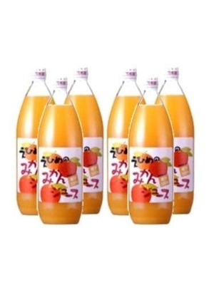 【数量限り】伯方果汁 えひめのみかんジュース 瓶 1L×6本 1箱