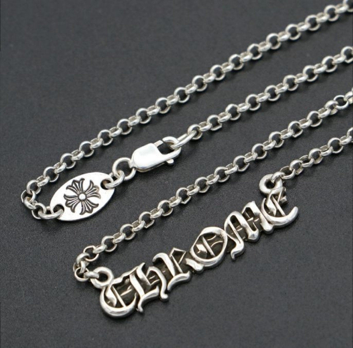 CHROME HEARTS クロムハーツ NKLC CHAIN CHROME STD ROLL CHAIN ロゴ 