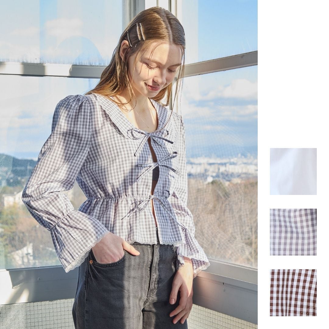 ローズチュールオフショルブラウス / Rose tulle off shoulder blouse