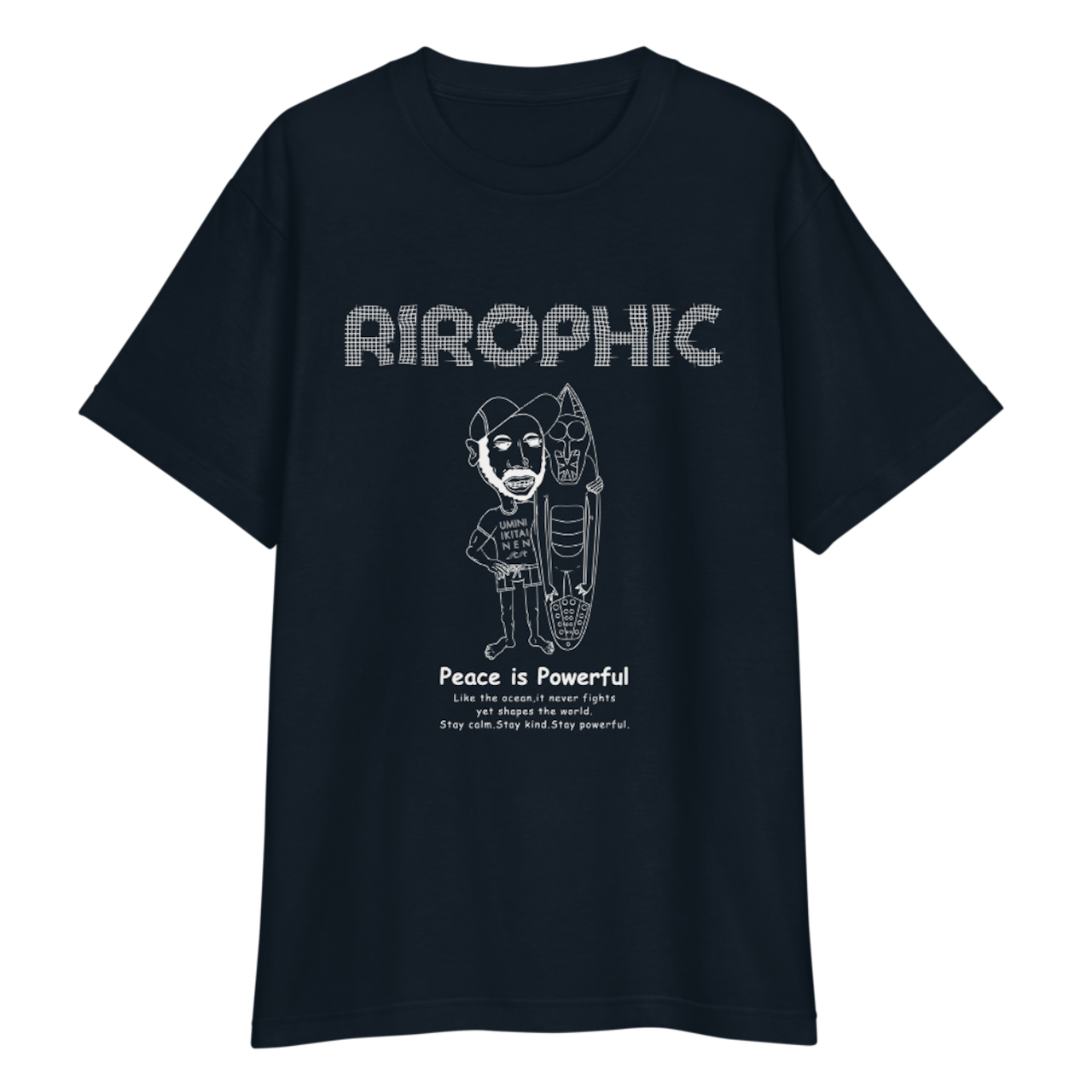RIROPHIC Peace is Powerful グラフィック T ユニセックス ヘビーウェイト 半袖Tシャツ 全3カラー