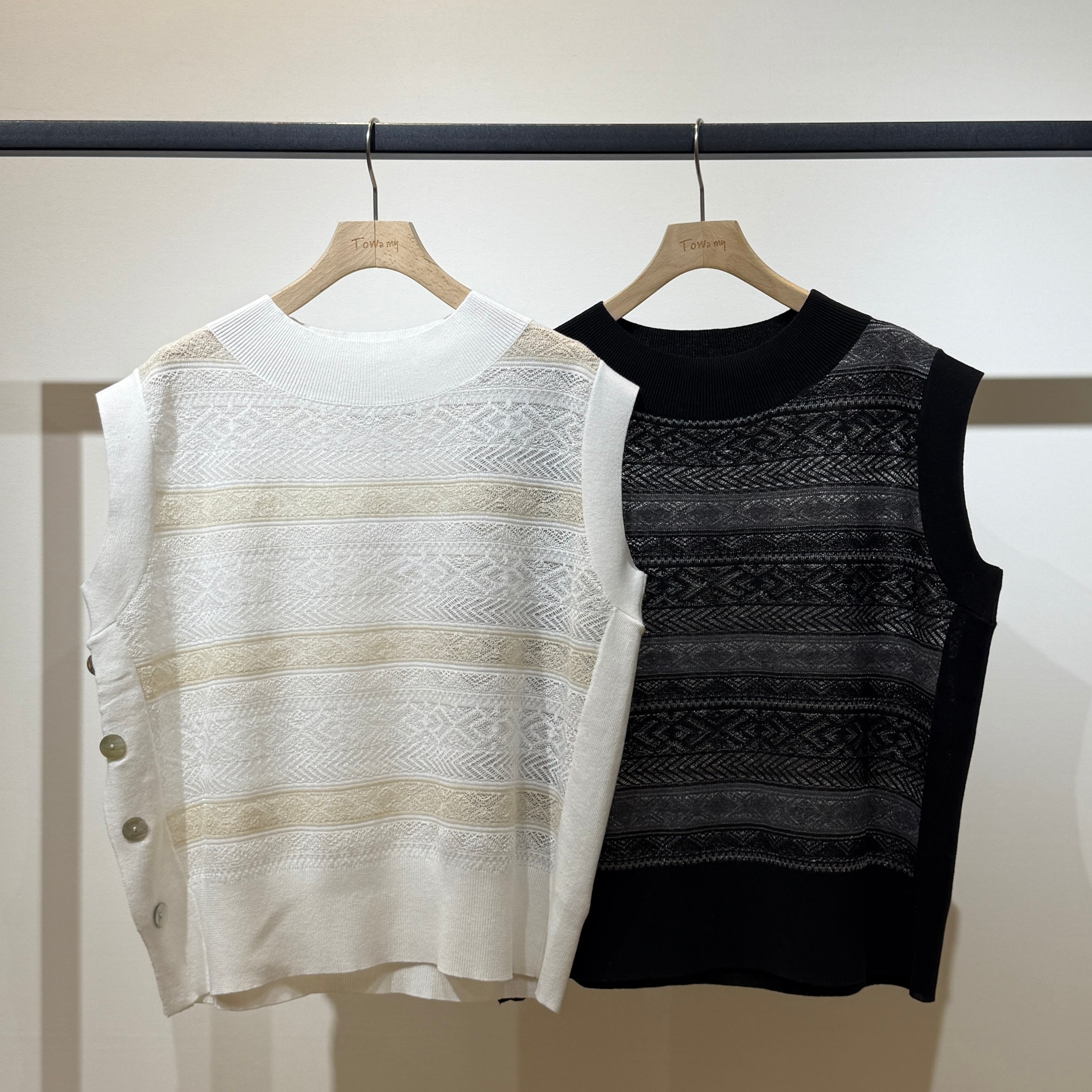 【限定店舗】シースルーJQニットベスト