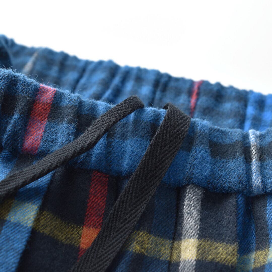 LinenYa リネンや プリーツスカート・ブルー 温かみの有る起毛が施されたプリーツスカート