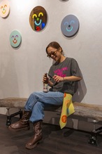 RIVERSIDE BASE 「FUCKIN' FUCK」T-SHIRTS SUMI PINK