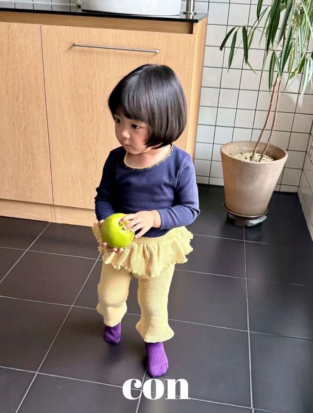 【即納】con/frill pants(yellow/size4)