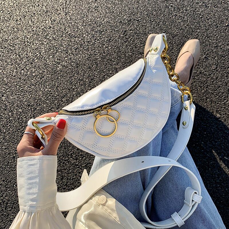 スモールバッグフィメール2020夏新潮ダイヤモンドチェーンクロスボディバッグワイルドインネット赤ファッションチェストバッグウエストバッグ Tiancai_Wing_Bag6087532