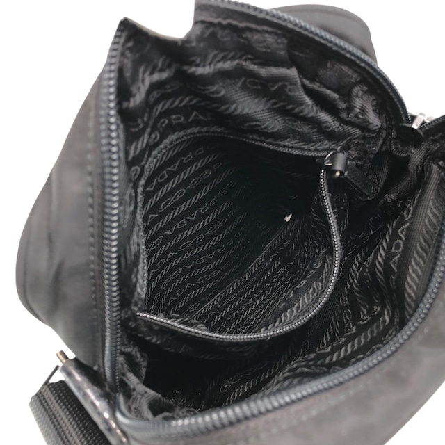 PRADA プラダ ショルダーバッグ ブラック トライアングルロゴ ナイロン vintage ヴィンテージ オールド 2ctkw3