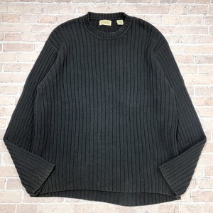 1990-00s ST JOHN'S BAY COTTON KNIT SWEATER BLACK
