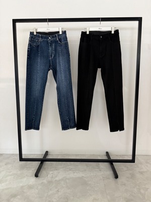 【ご予約】Front Slit Tapered Denim Pants  bo26-634P【boutique ordinary】