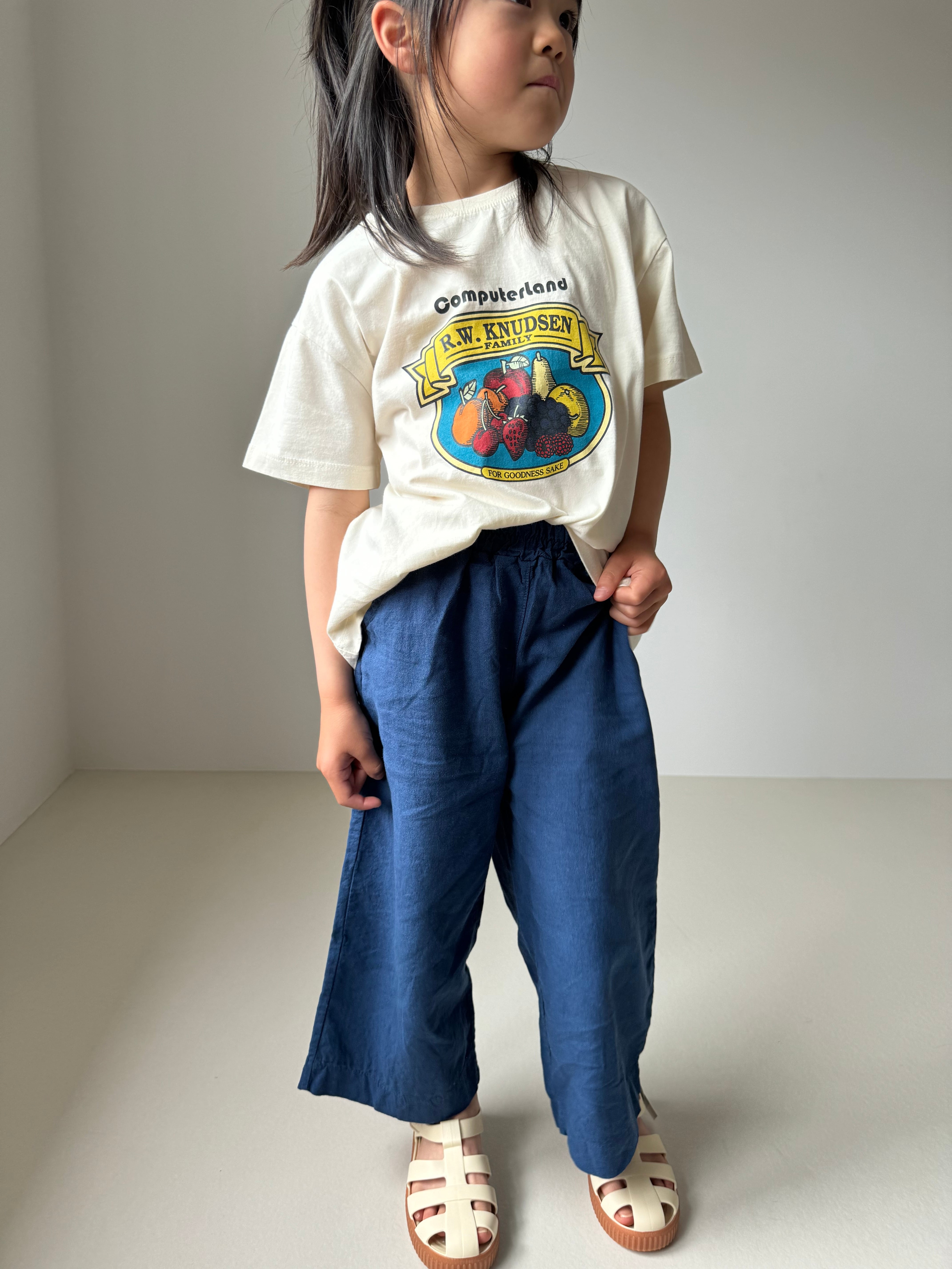 リネンワイドパンツ（100〜120cm）3647