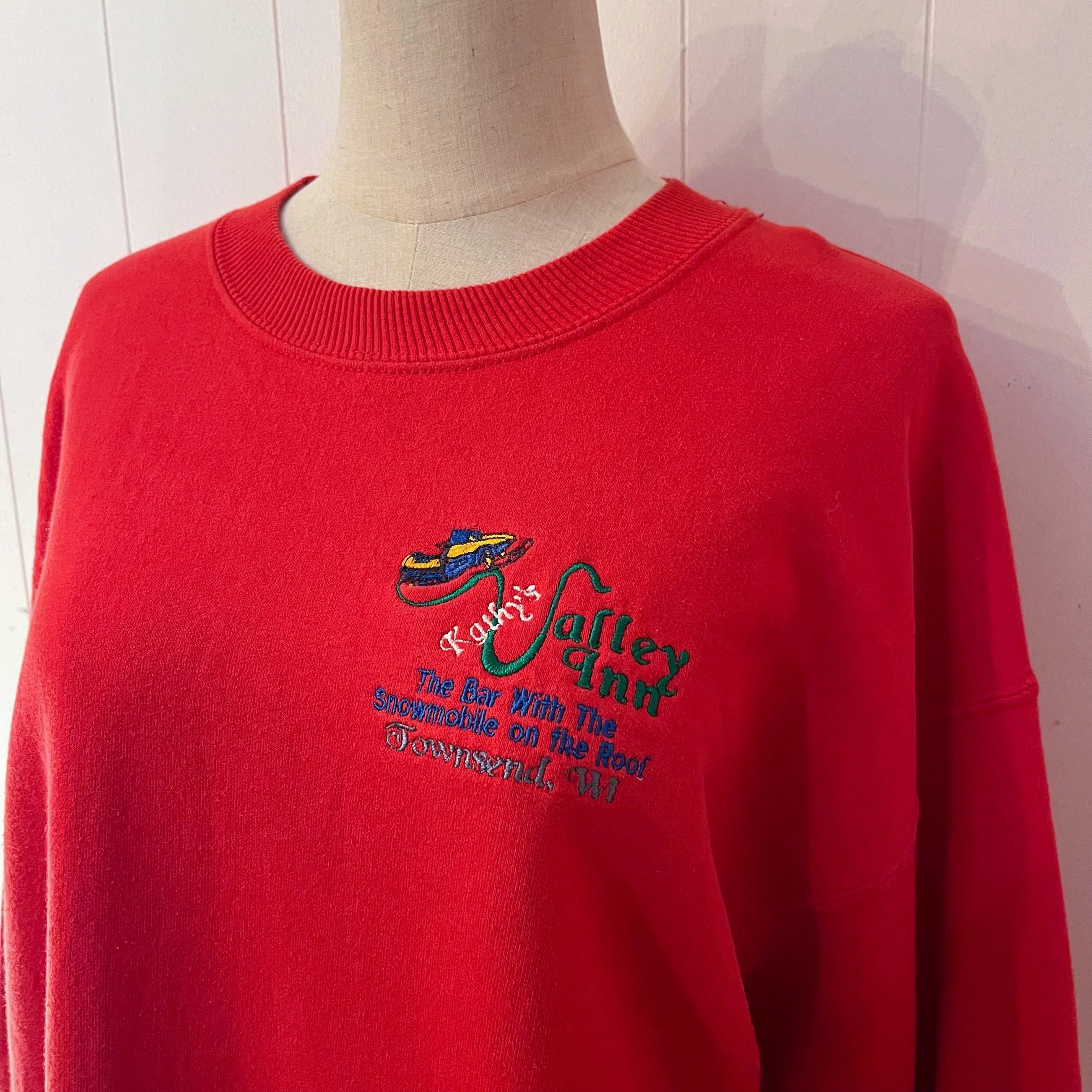 red heavy weight sweat