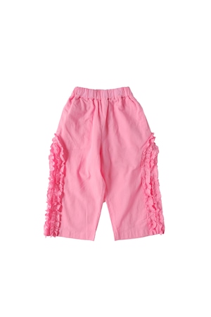 【26SS】folkmade(フォークメイド)Frill Motif Pants PINK(LL)パンツ フリル ピンク