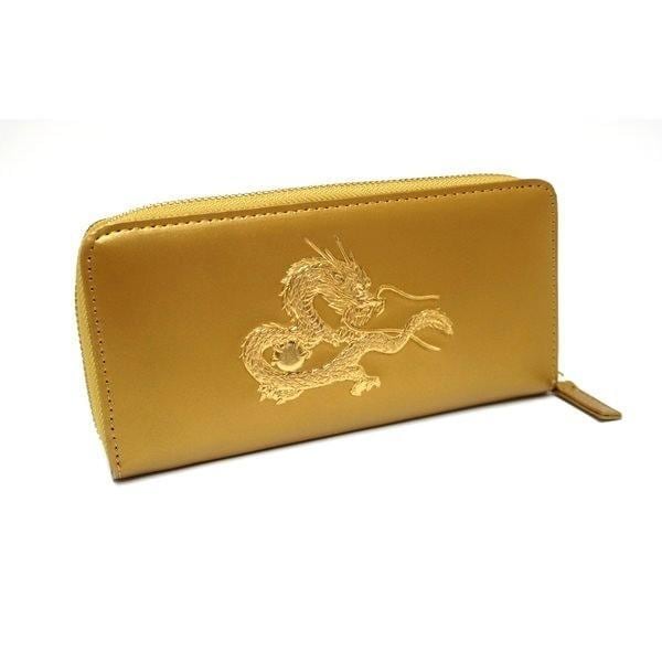牛革✨文庫屋大関✨龍神✨財布✨ラウンドファスナー✨レザー✨真鍮製ゴールド✨緑色✨ 楽天市場】【10％オフクーポン】長財布 レディース ラウンド