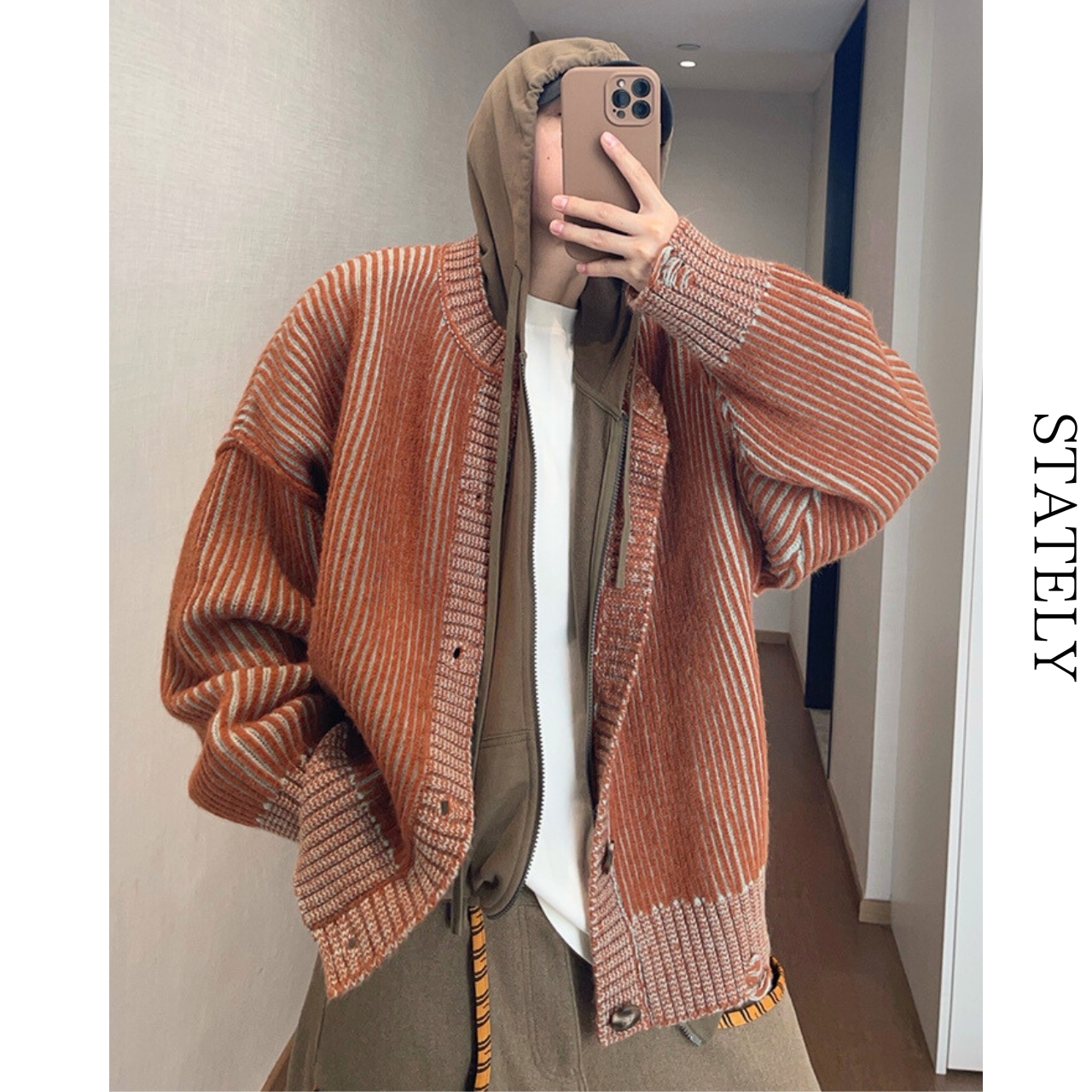 Stripe Damage Knit Cardigan_T76・画像13