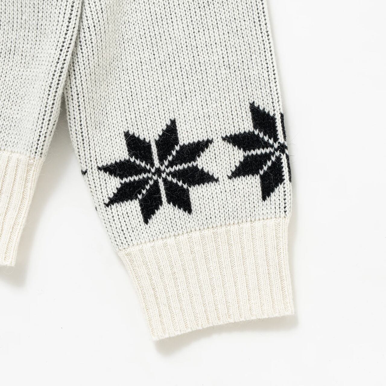 クルーネックニット / RATS(ラッツ) / NORDIC KNIT(WHITE)(25'RN-1109