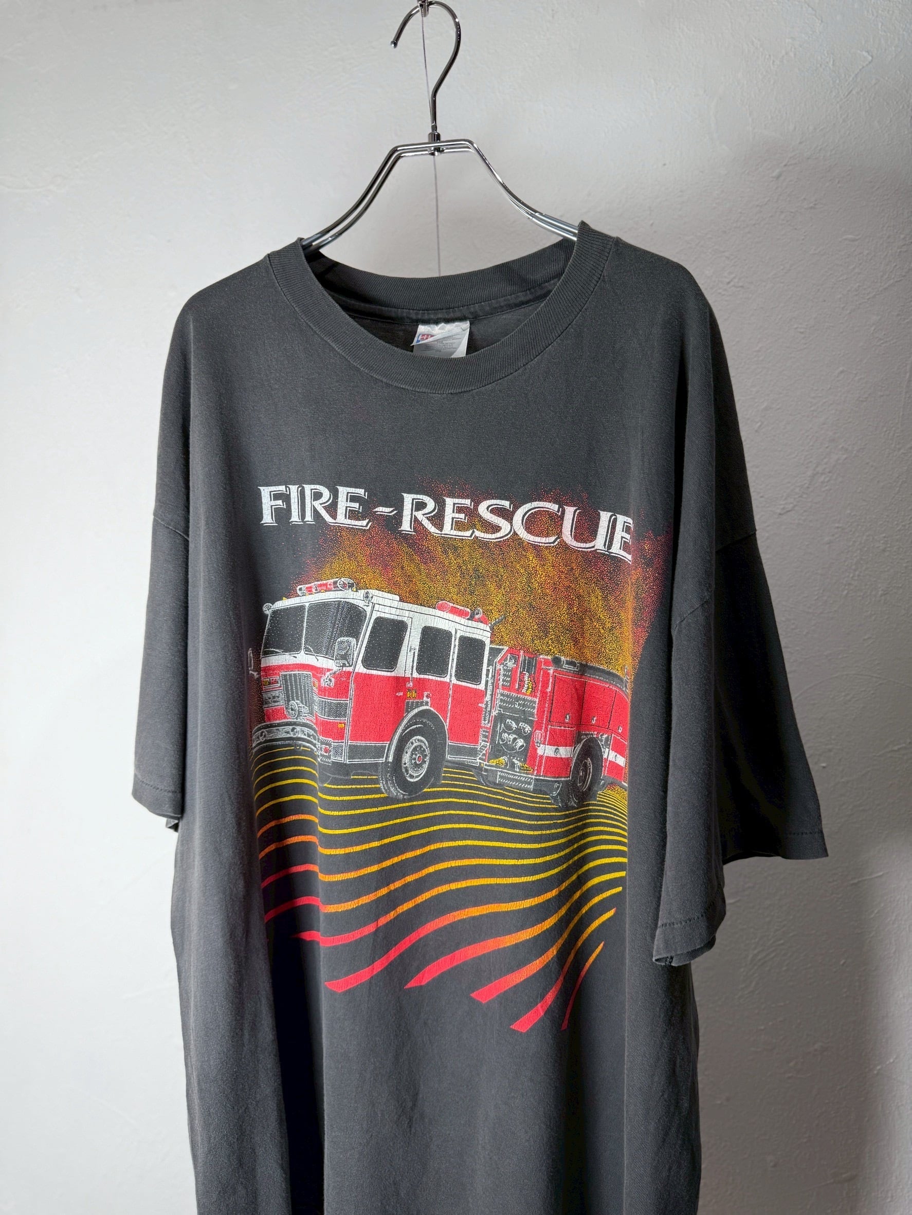 90’s “Retro Futuristic Fire-Rescue” Graphic T-shirt