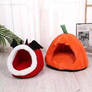 【GOODS】2種類展開ハロウィンかぼちゃ型ORバット型ペットハウス
