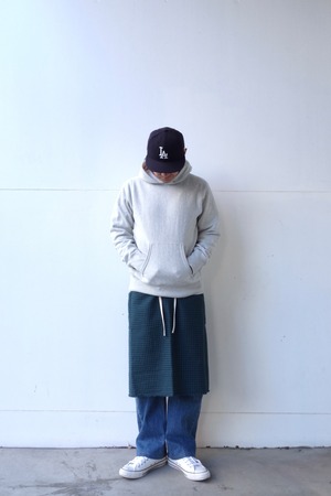 前掛け　Green & Black checked　ギンガムチェック　エプロン