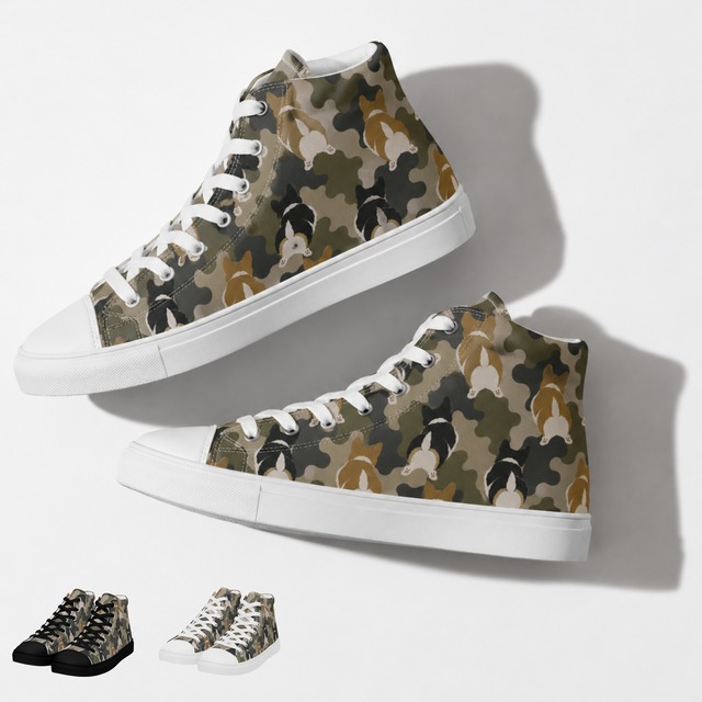 WIGGLE CAMO High-Top Sneakers(Women’s)  [S0001]