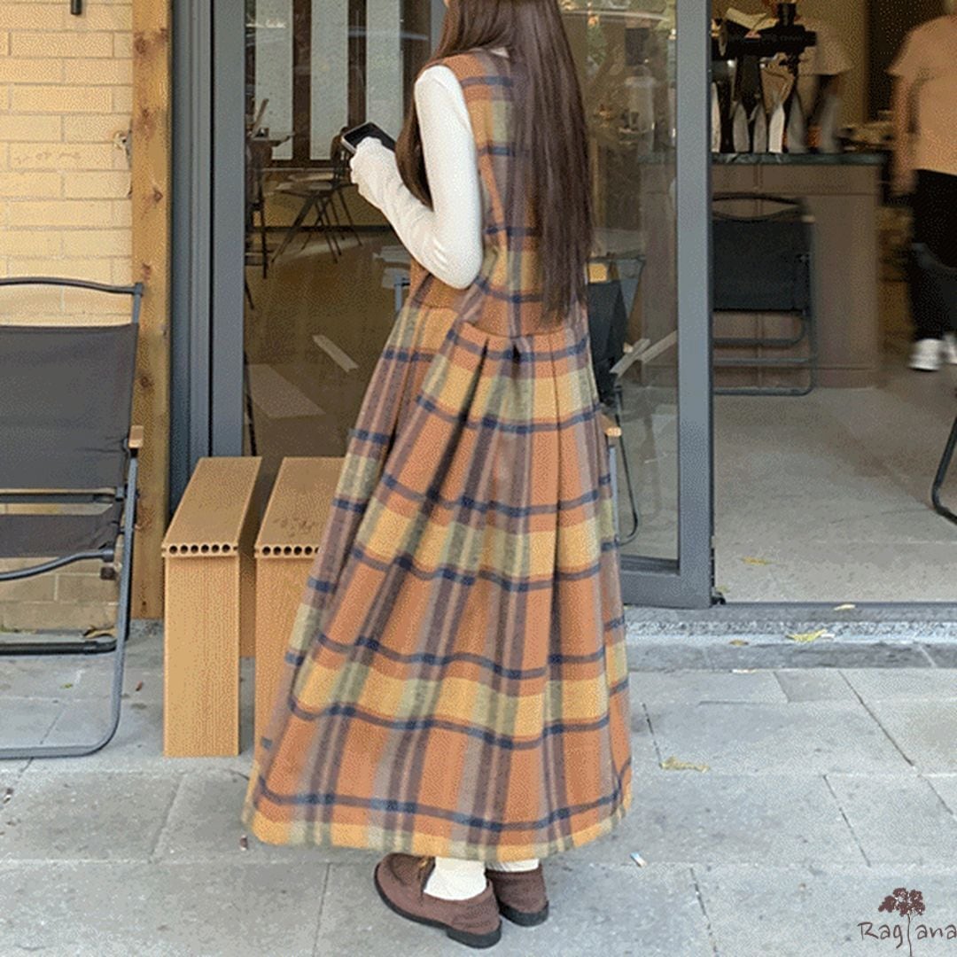 チェック柄 ジャンパースカート M 250482 | Raglana