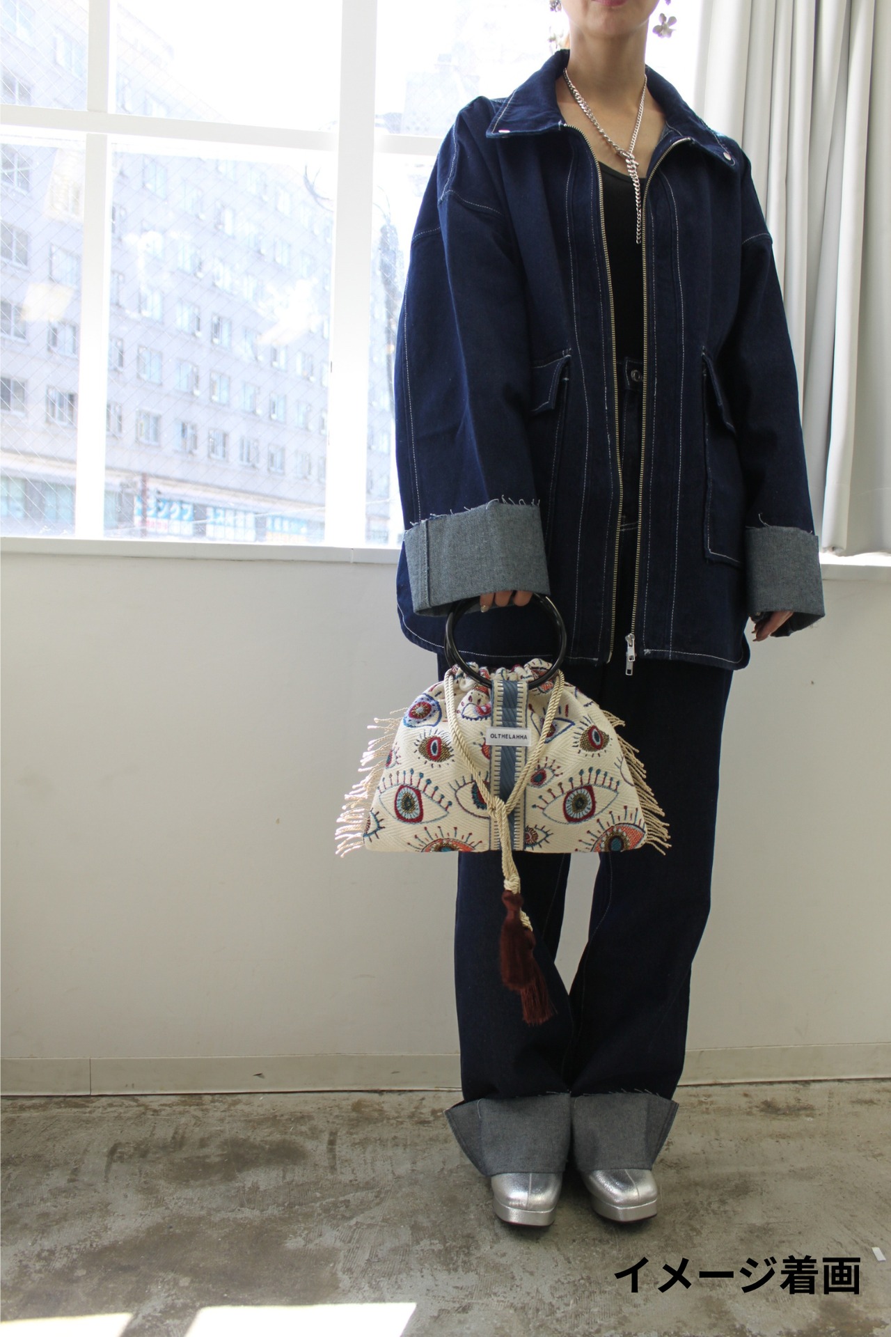 Botanical Black Ring Bag - BlackLine×Bordeaux