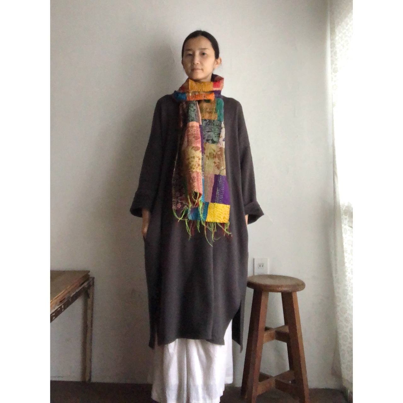 リサイクルサリーのカンタショール パッチワーク小01 インドの手仕事布 Mulaセレクト