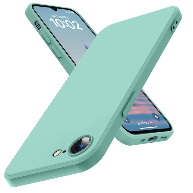 WZOYXOC と互換性のある iPhone SE3/SE2/8/7 用のケース 耐衝撃 TPU 液状シリコン 柔軟性 薄型 ライト青