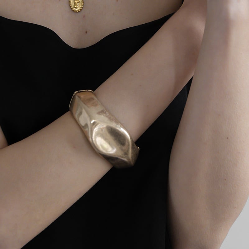 □宅配便□バングル マット加工 変形バングル つや消し ヴィンテージ風