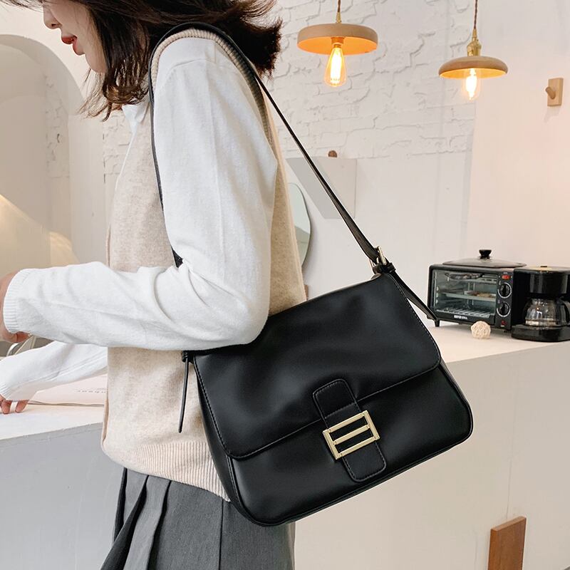 秋冬レトロレディースソフトレザーバッグ2020人気の新流行ファッションネットセレブワイルドな雰囲気シングルショルダーメッセンジャーバッグ Tiancai_Wing_Bag8514207371