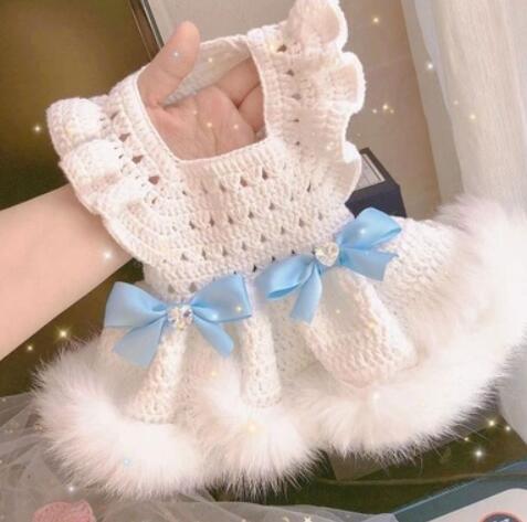 《予約》№3101285 あみあみニット&ファーワンピ