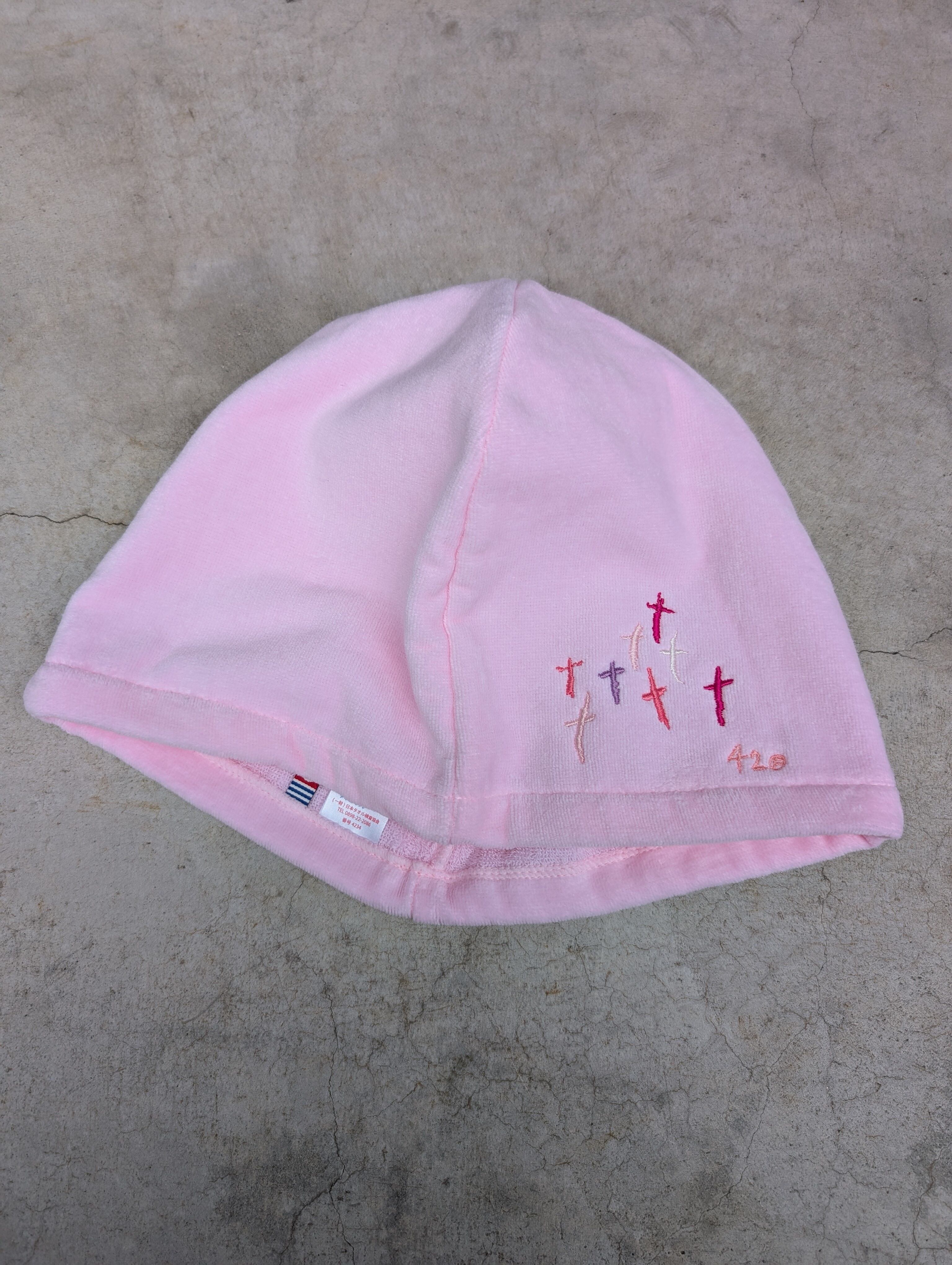 "深緑" original sauna hat / made in 今治 / PALE PINK