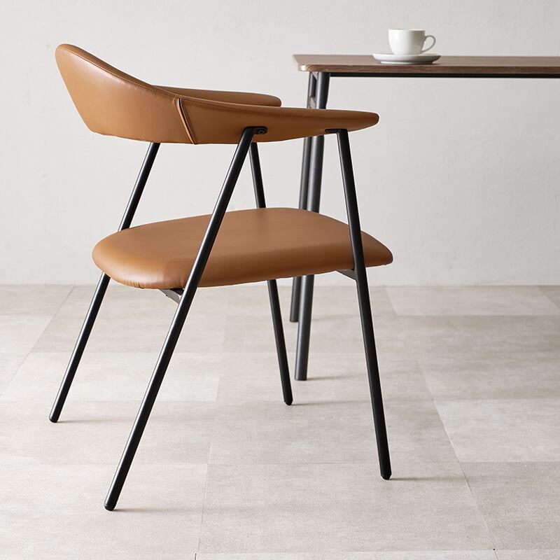 【組立式】幅広アームチェア アジャスター付き カフェスペース 張地2タイプ 3色展開 幅60cm