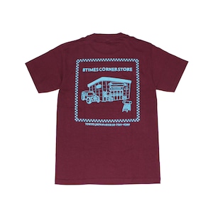 8TIMES NEW AQUA.BLUE LOGO S/S TEE BURGUNDY