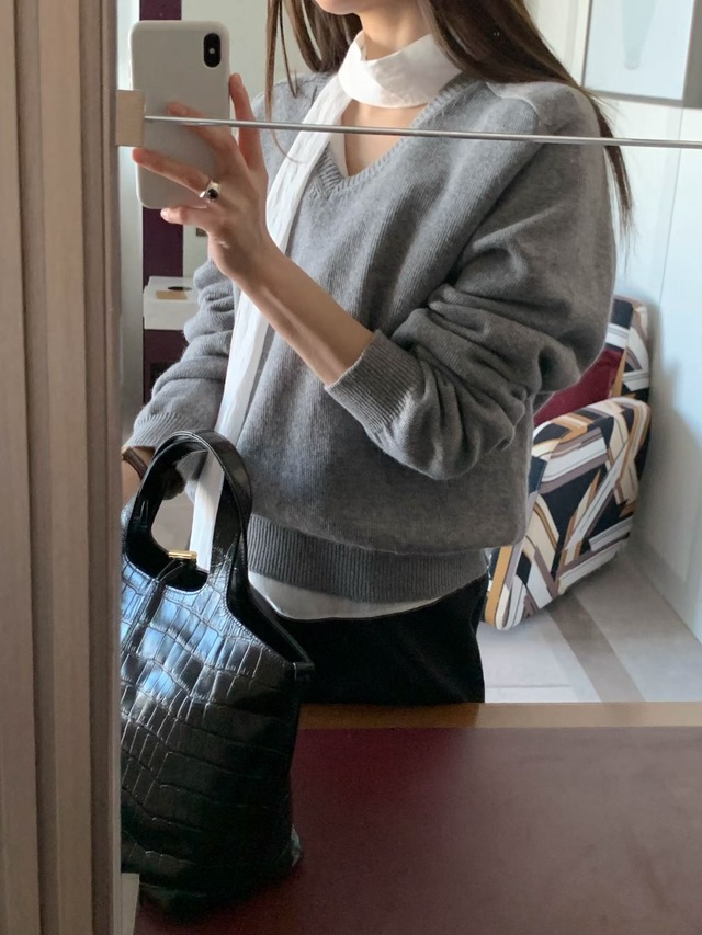 (予約) signature / Kitchen tie blouse 2color