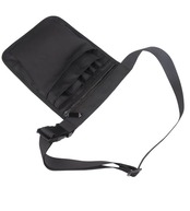 QULIT MYUROSI ウエストポーチ 仕事用 軽量 ウエストバッグ 保育 工具袋 エプロンバッグ 小物入れ 多機能ポケット ベルト付（ブラック）1