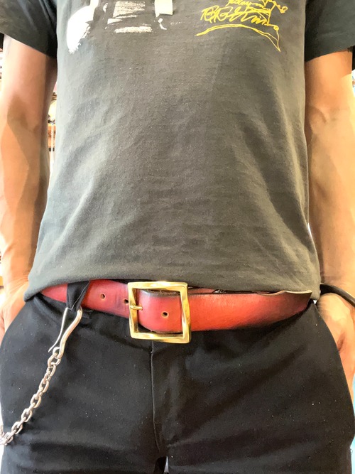 一点物‼︎ベンズレザー5mm厚ベルト　ピンク　S