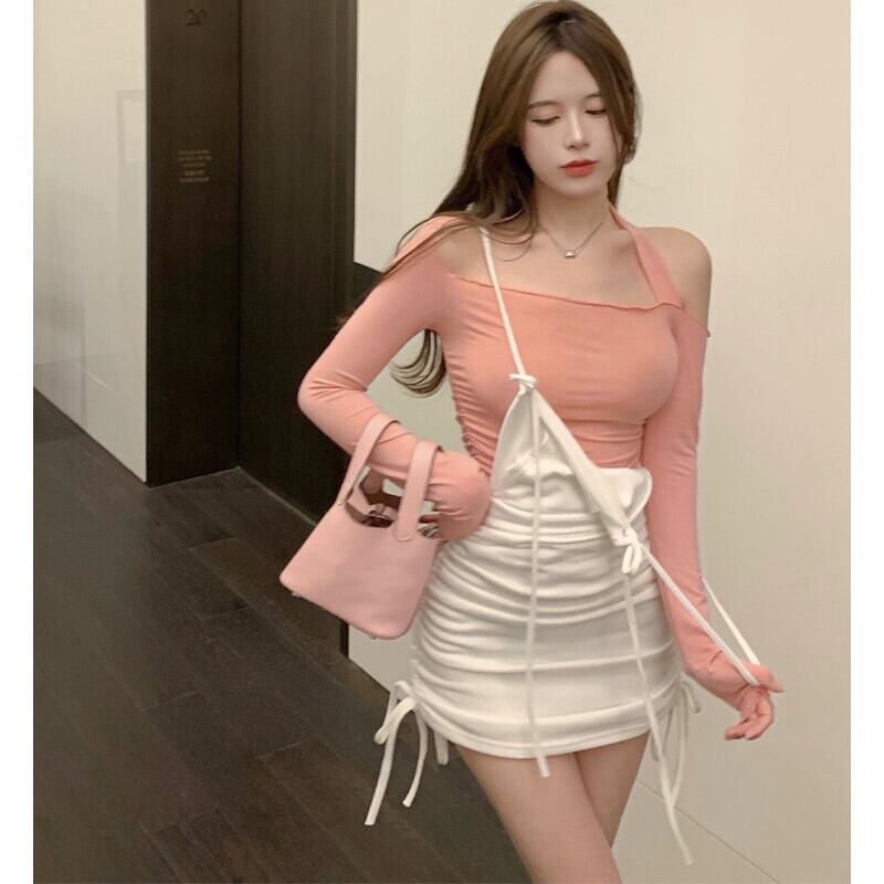 オータムブラウス ショートTシャツ シャツ ロング 秋物 ピュア ガールズファッション46634156578