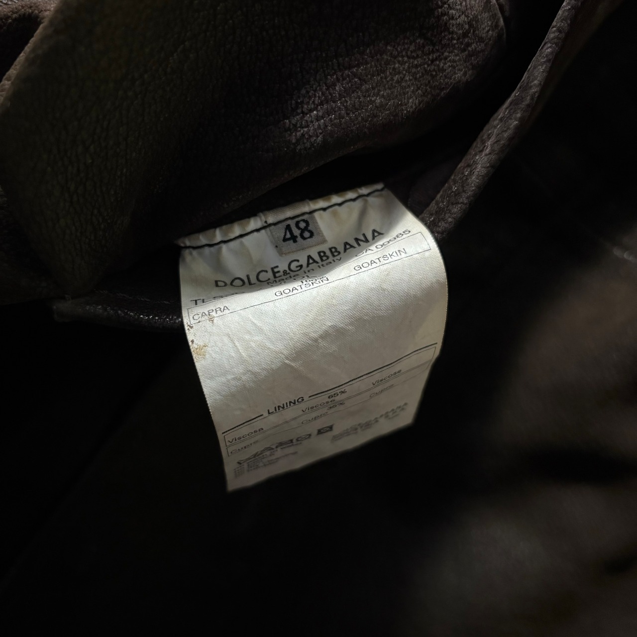 archive 2003AW DOLCE&GABBANA leather half coat