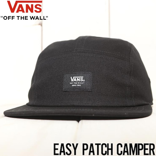 ストラップバックキャップ  帽子 VANS ヴァンズ EASY PATCH CAMP CAP VN000GK8BLK