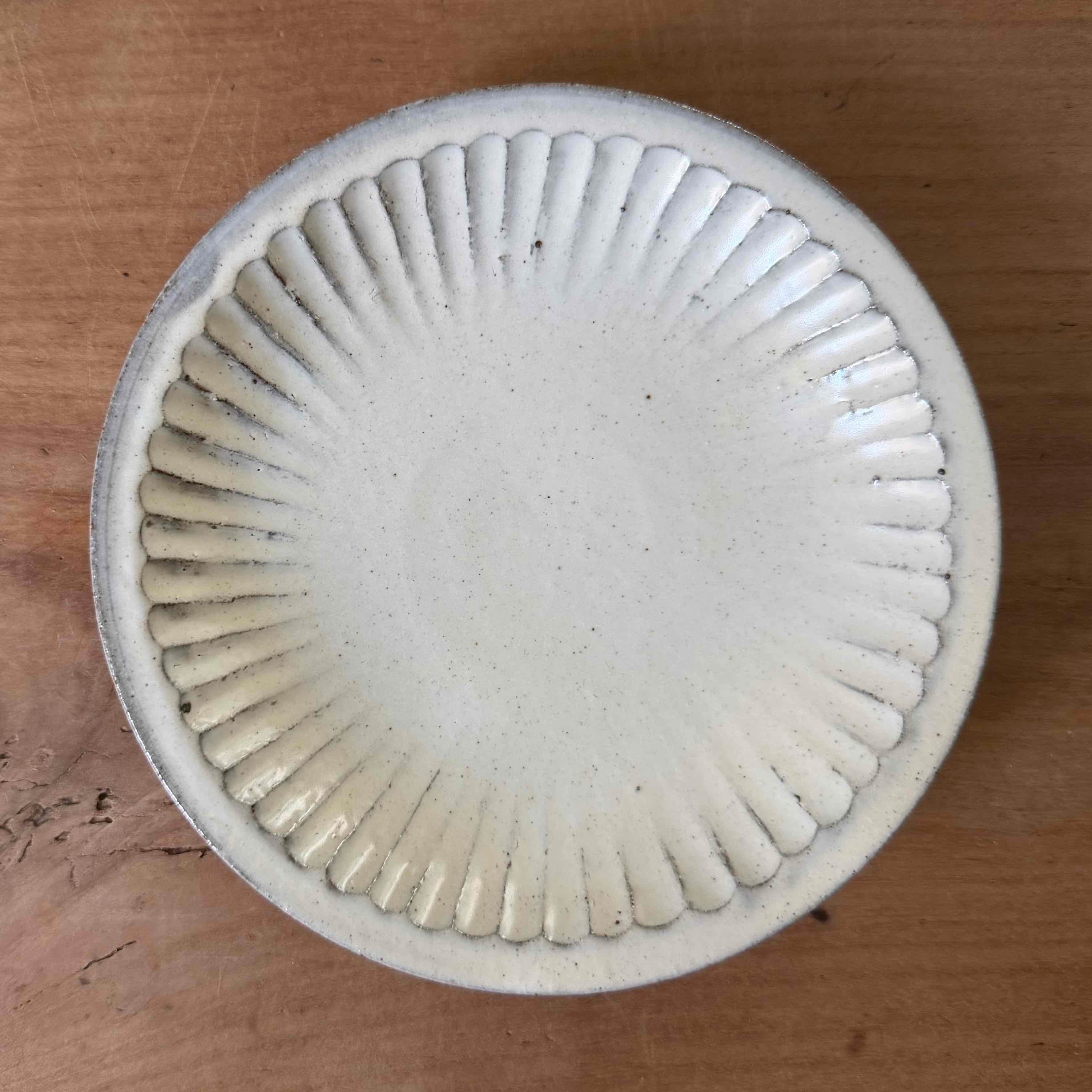 城進 粉引5寸皿