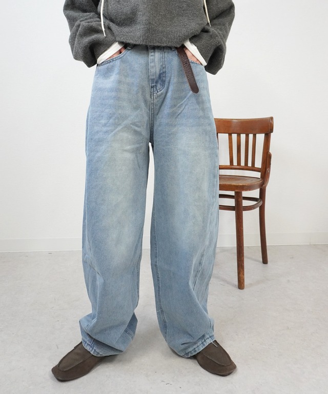 カーブデニムパンツ　5840018（1225）