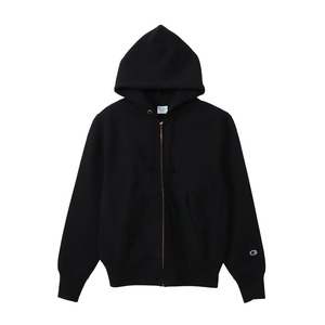 CHAMPION (ﾁｬﾝﾋﾟｵﾝ) - RW ZIP HOODED SWEATSHIRT (ﾘﾊﾞｰｽｳｨｰﾌﾞｼﾞｯﾌﾟﾌｰﾃﾞｯﾄﾞｽｳｪｯﾄｼｬﾂ) 090ﾌﾞﾗｯｸ