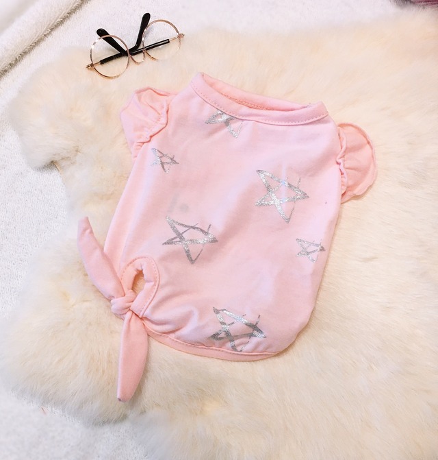 フリル袖星柄ワンピース